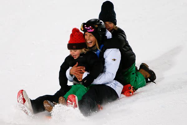 Bright mucks around in Aspen in January. Source: Getty