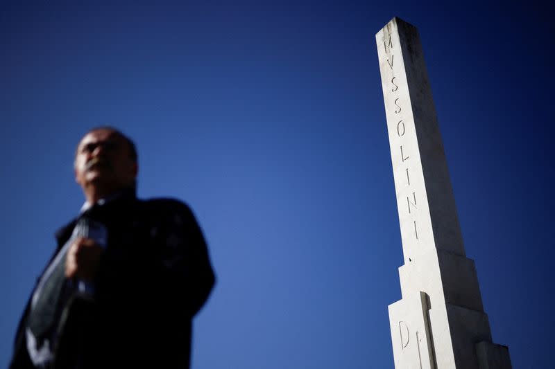 FILE PHOTO: Mussolini's image hangs over Rome 100 years after he grabbed power