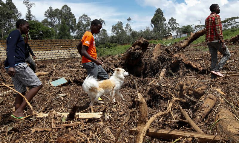 Flash floods wiped out several homes following heavy rains in Kamuchiri village of Mai Mahiu