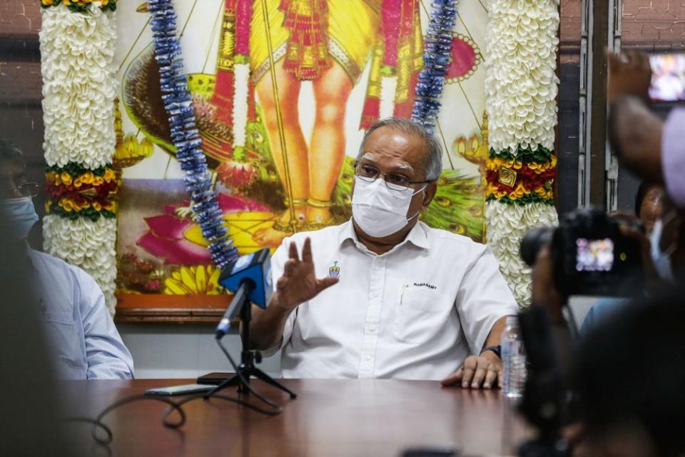 PHEB Chairman P. Ramasamy said Section 4 of the Hindu Endowment Act gave the board the right to discuss matters pertaining to Hindu temples in Penang. — Picture by Sayuti Zainudin