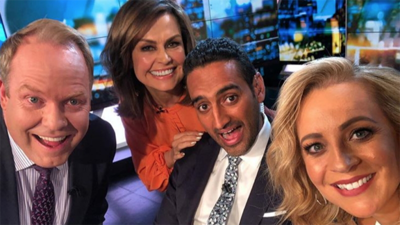 The Project hosts Peter Helliar, Lisa Wilkinson, Waleed Aly and Carrie Bickmore. 