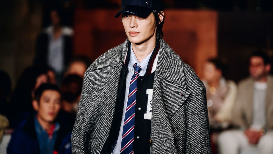 Tommy Hilfiger’s refigured classics sought to define American prep for 2024. - Nina Westervelt/WWD/Getty Images