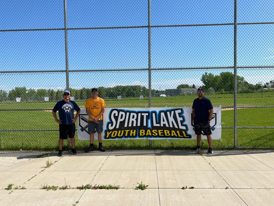 Justin Yankton (left) and Dean Dauphinais (right) spearheaded the effort to create Spirit Lake Youth Baseball in addition to Spirit Lake Youth Sports.