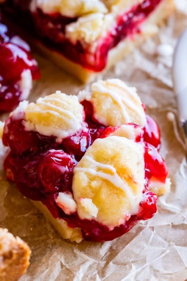 Jammy cherry pie bars