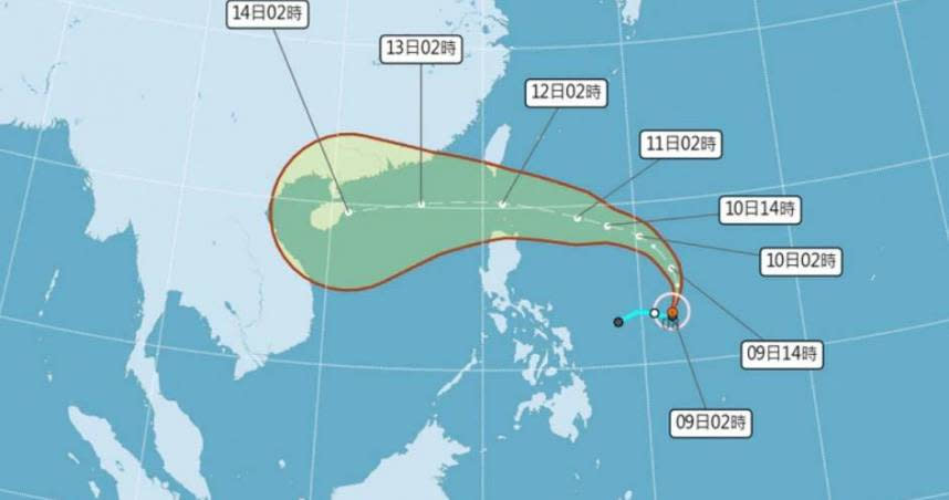 圓規颱風形成，不排除侵襲台灣。（圖／中央氣象局提供）