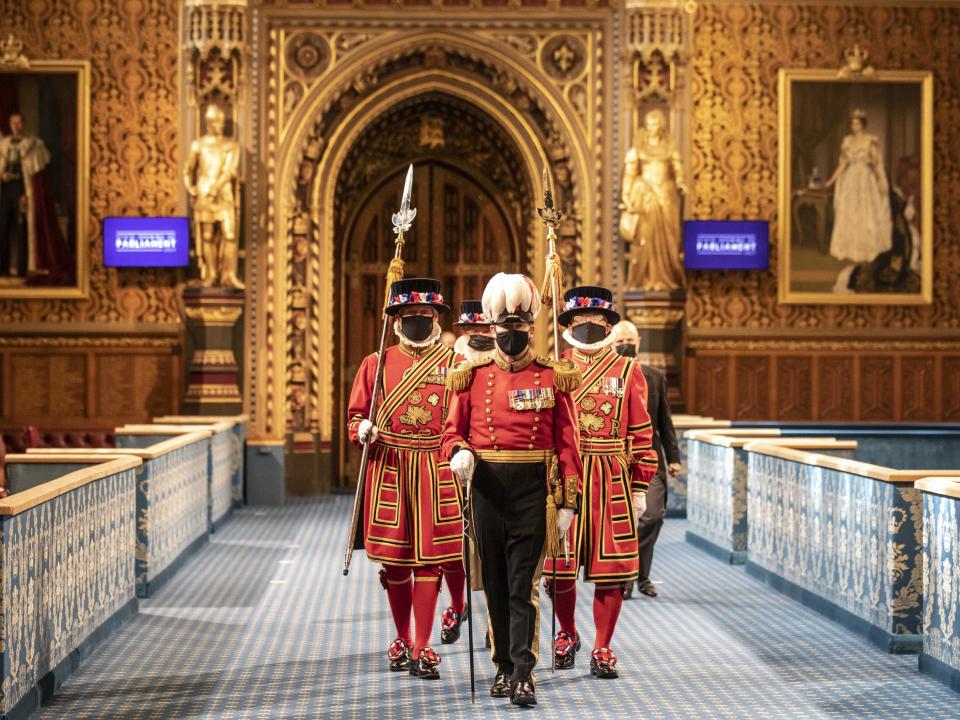 Yeoman Warders conduct their ceremonial searchPA