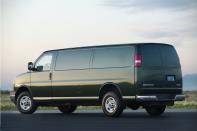 <p>The <a href="https://www.caranddriver.com/gmc/savana" rel="nofollow noopener" target="_blank" data-ylk="slk:GMC Savana cargo van;elm:context_link;itc:0;sec:content-canvas" class="link ">GMC Savana cargo van</a> is a touch cheaper than its nearly identical twin, the Chevrolet Express, and it is available with the same 181-horsepower, 2.8-liter Duramax turbo-diesel four-cylinder engine. Like the Express, the Savana is also offered in a passenger-hauling version, which is perfect for church van and shuttle-bus duty.</p><ul><li>Base price: $37,865 (Cargo) $41,690 (Passenger)</li><li>Engine: 181-hp turbocharged 2.8-liter diesel inline-4 engine, 8-speed automatic transmission</li><li>EPA Fuel Economy: Full-size vans such as the Express are exempt from federal fuel-economy standards.</li><li>Max Towing: 7000 lb</li></ul><p><a class="link " href="https://www.caranddriver.com/gmc/savana/specs" rel="nofollow noopener" target="_blank" data-ylk="slk:MORE EXPRESS SPECS;elm:context_link;itc:0;sec:content-canvas">MORE EXPRESS SPECS</a></p>