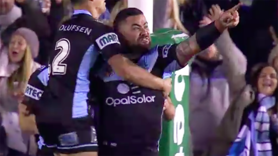 Andrew Fifita was fuming. Image: Fox Sports