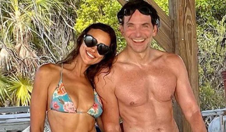 Dos ex buena onda. Irina Shayk junto a Bradley Cooper, en unas vacaciones que pasaron juntos