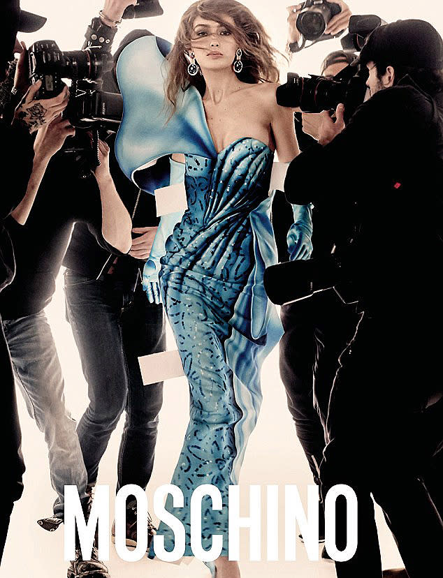 Gigi Hadid stars in Moschino's spring 2017 campaign. (Photo: Steven Meisel/Moschino)