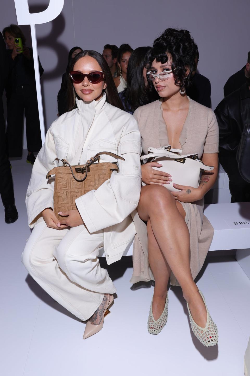 Jade Thirlwall and Raye at Fendi (Getty Images for Fendi)