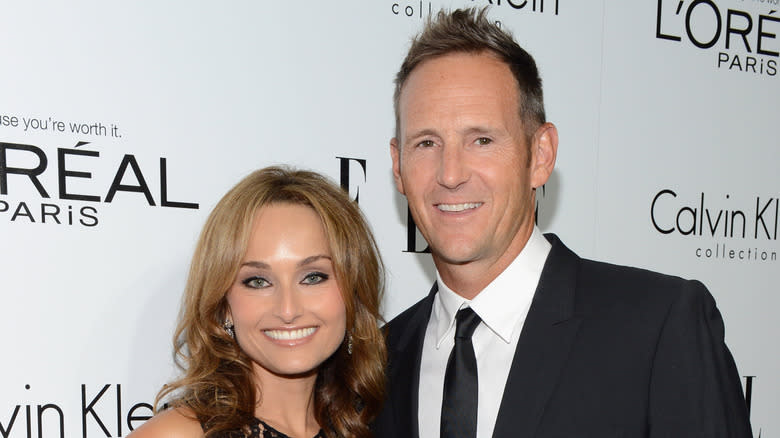 giada de laurentiis and todd thompson smiling