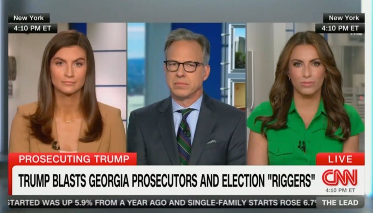 Alyssa Farah (far right) weighs in on Trump’s use of racist ‘bullhorn' (CNN)