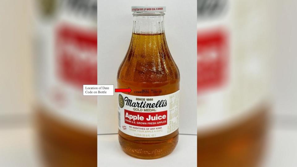 Martinelli's apple juice recalled over high arsenic levels, sold at