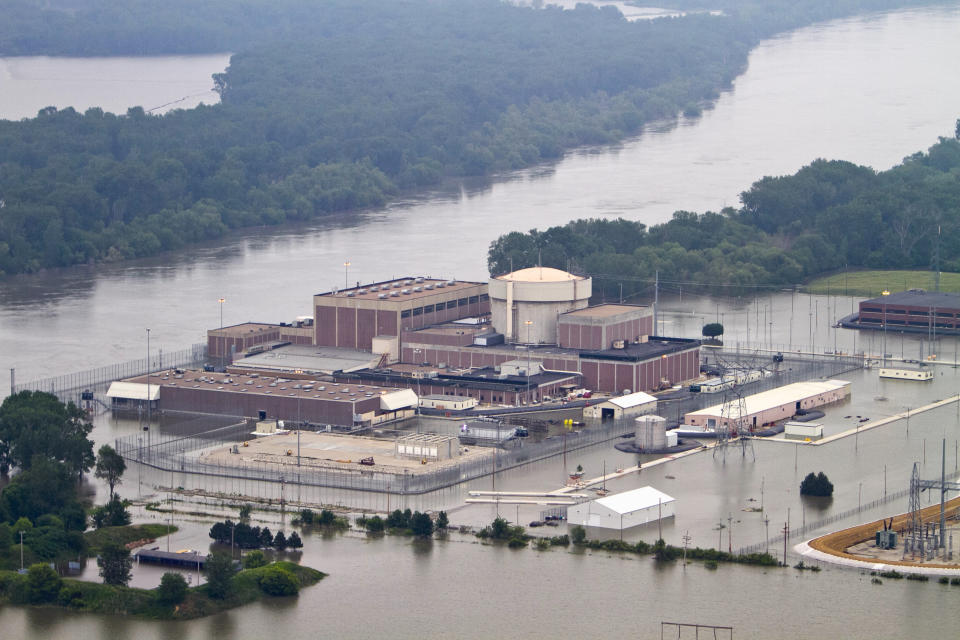 Flooding at the Fort Calhoun nuclear plant in Nebraska, June 2011. Nati Harnik / AP Photo