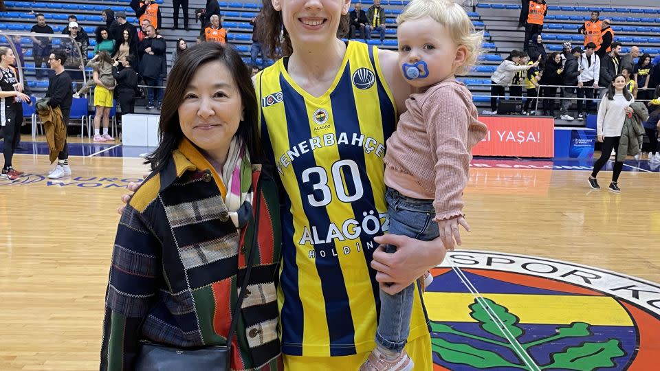 New York Liberty owner Clara Wu Tsai with Breanna Stewart on a 2023 recruitment trip to Turkey - Clara Wu Tsai