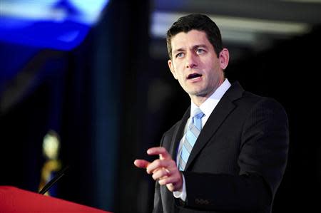 Representative Paul Ryan (R-WI) attends the Faith and Freedom Coalition Road to Majority Conference in Washington, in this June 14, 2013, file photo. REUTERS/Mary F. Calvert/Files