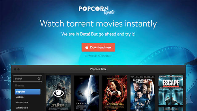 Movie 'Popcorn Time' Yanked by Hosting Provider