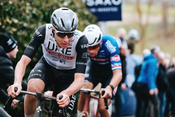 <span class="article__caption">Pogacar will need to drop everyone if he hopes to win the Tour of Flanders.</span> (Photo: Gruber Photos/VeloNews)