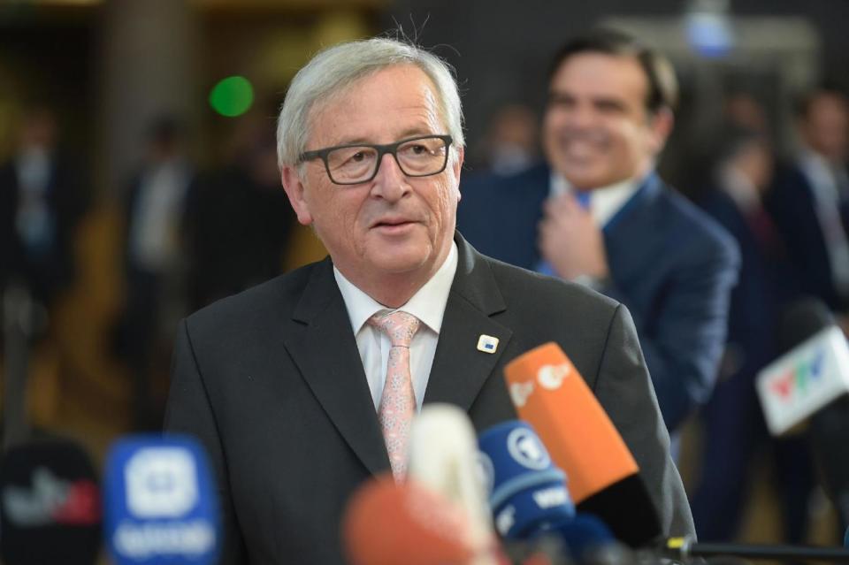 European Commission President Jean-Claude Juncker arrives to take part in the summit at the European Council headquarters (AFP/Getty Images)