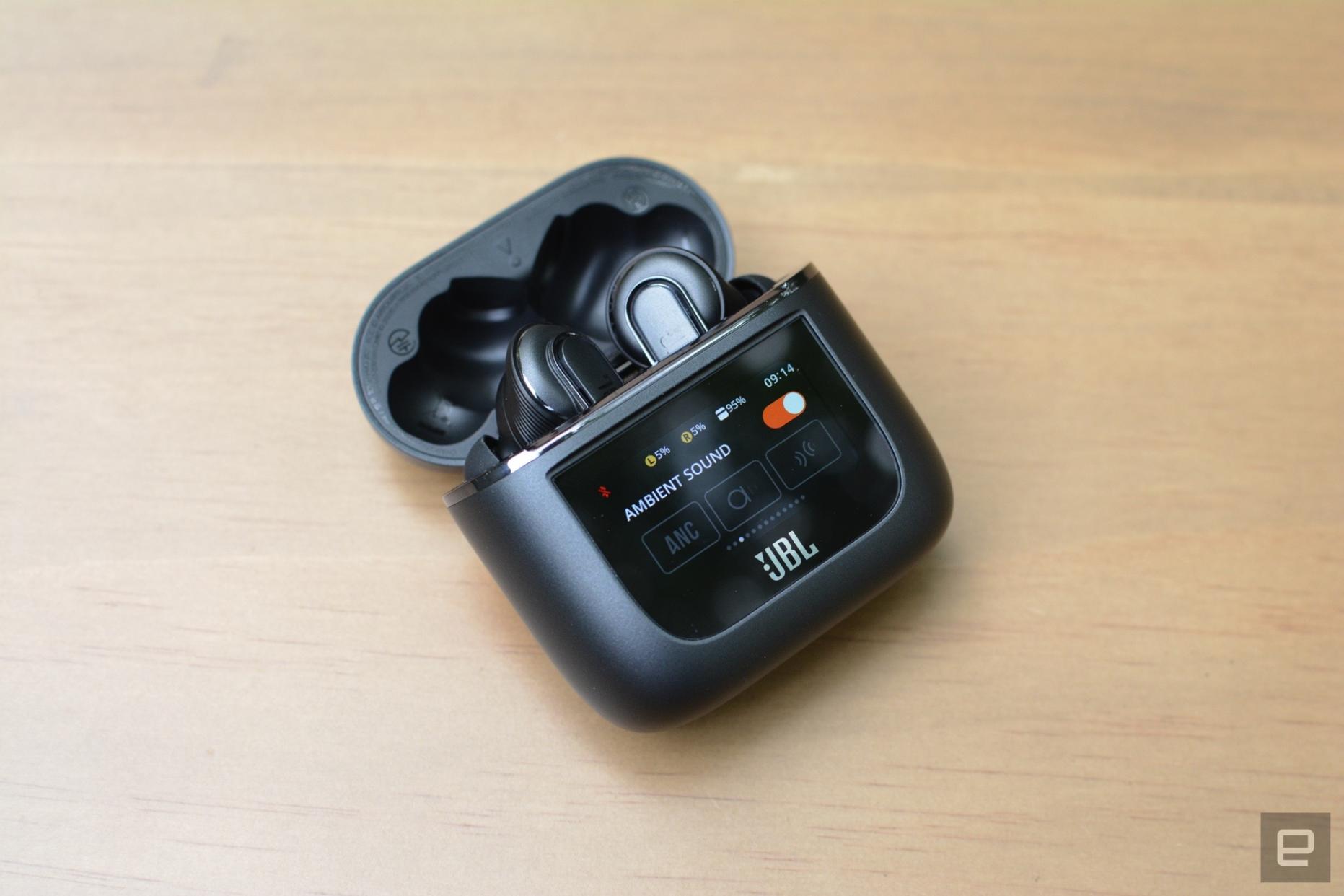 JBL unveils the Tour PRO 2 TWS Earbuds with an actual touchscreen display  on the charging case - Yanko Design