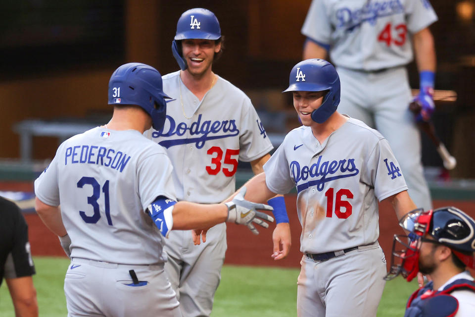 Los Angeles Dodgers overwhelm the Atlanta Braves in dominant NLCS Game 3 win. (Photo by Ronald Martinez/Getty Images)