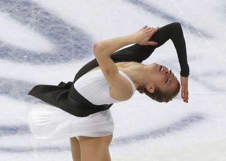 Figure Skating - ISU World Championships 2017 - Ladies Short Program - Helsinki, Finland - 29/3/17 - Carolina Kostner of Italy competes. REUTERS/Grigory Dukor