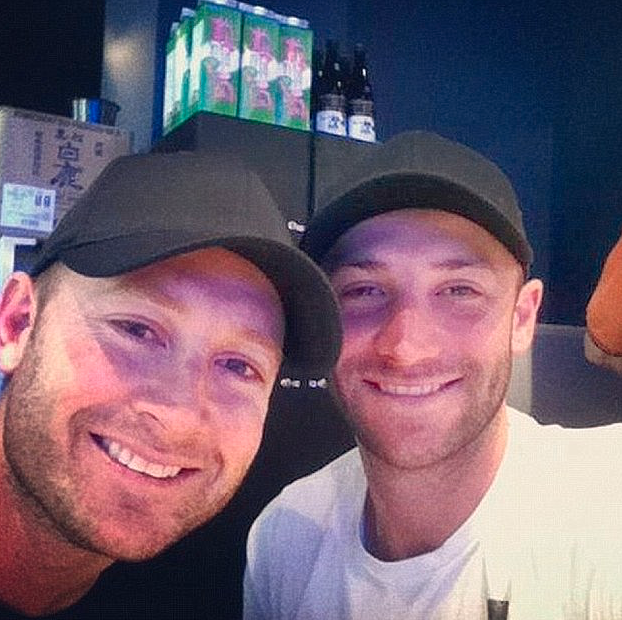 Michael Clarke and Phillip Hughes in an Instagram post. Source: Instagram