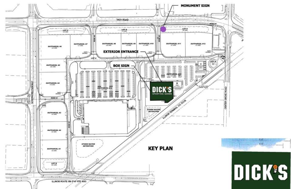 Image from the site plans for Dick’s Sporting Goods at Orchard Town Center in Glen Carbon