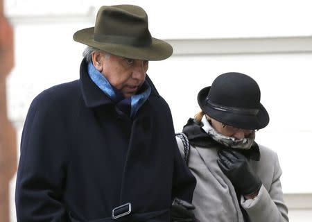 Domenico Rancadore (L) arrives for an extradition hearing at Westminster Magistrates' Court in central London February 20, 2015. REUTERS/Peter Nicholls