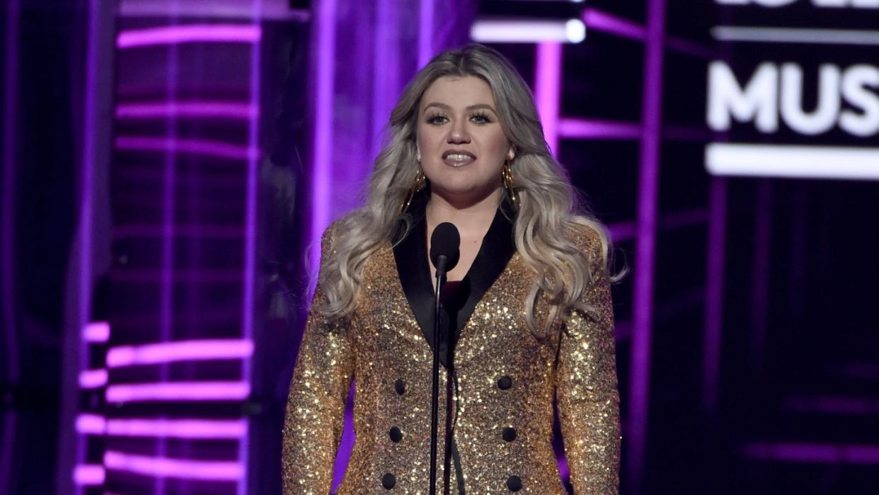 Kelly Clarkson bei den Billboard Music Awards 2018 in Las Vegas. Foto: Chris Pizzello