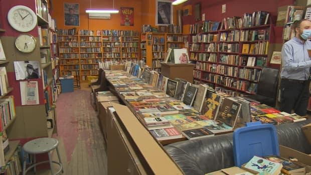 After 15 years in this location, S. W. Welch book shop in Mile End is being forced out because it can't afford the rent hike. (CBC - image credit)