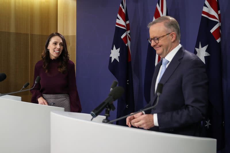 New Zealand Prime Minister Ardern and Australian Prime Minister Albanese in Sydney