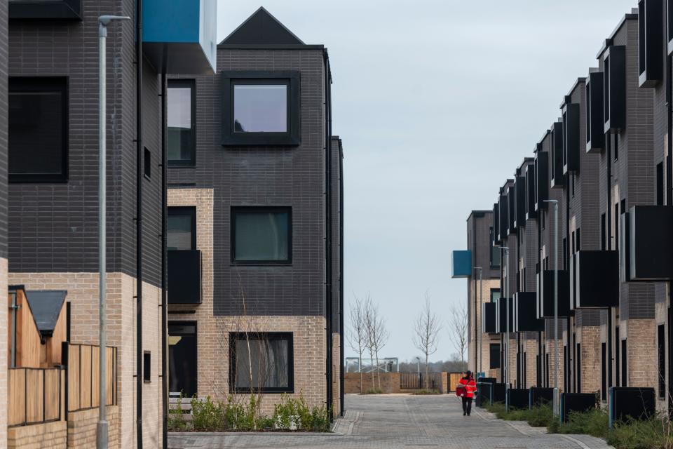 New modular houses built by Urban Splash at Inholm Northstowe Cambridgeshire UK a new town.