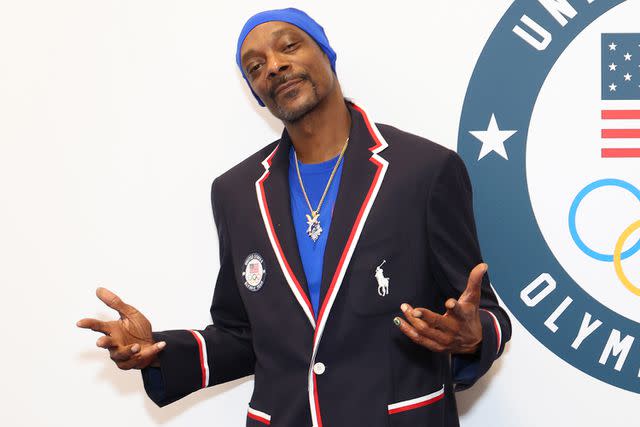 <p>Joe Scarnici/Getty</p> Snoop Dogg at the 2024 Summer Olympics in Paris