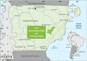 Map showing location of the Laguna Salada Project and the La Rosada Target