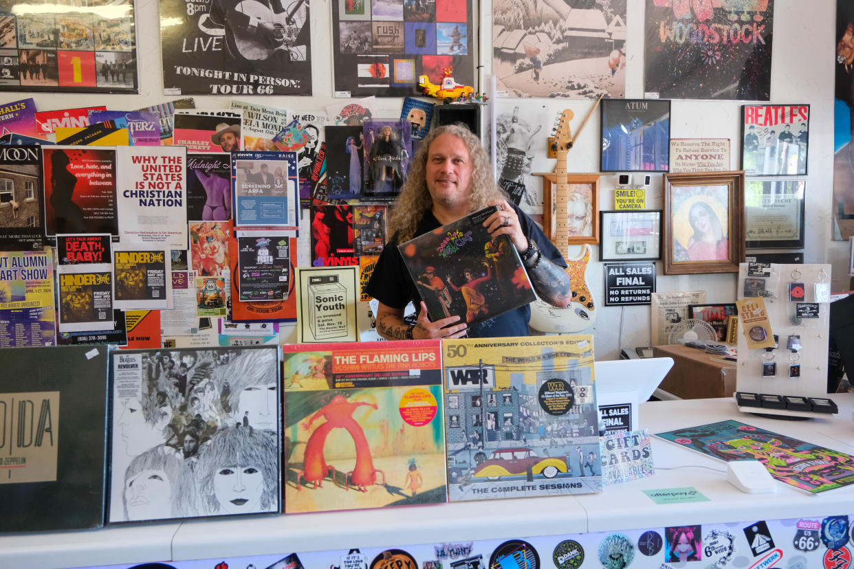 Ray Wilson is seen at his store High Fidelity on Tuesday on Sixth Avenue, located on the Historic Route 66 in Amarillo.