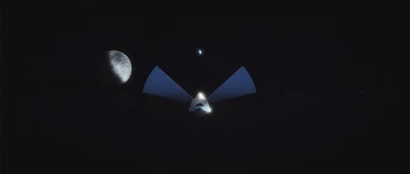 Artist's illustration of SpaceX's interplanetary transport system.