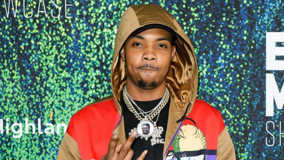 In his January photo, G Herbo poses for a picture at the BET Music Showcase at City Market Social House in Los Angeles. (Photo by Noel Vasquez/Getty Images for BET)