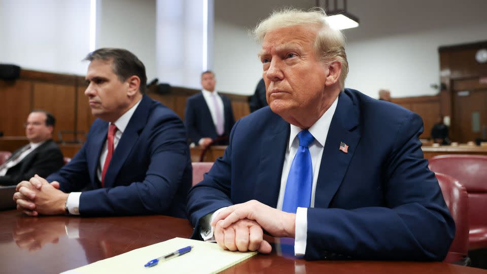 Donald Trump in court today during his hush money trial. - Yuki Iwamura/Pool/Getty Images