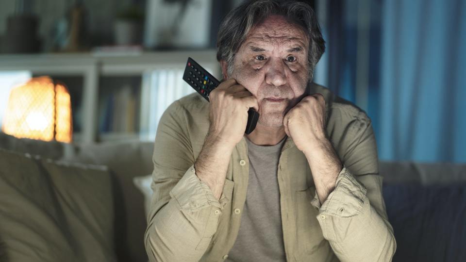 <span class="caption">Watching too much COVID-19 coverage can make your fear and worry even worse.</span> <span class="attribution"><a class="link " href="https://www.gettyimages.com/detail/photo/man-watching-tv-at-home-royalty-free-image/1182894920?adppopup=true" rel="nofollow noopener" target="_blank" data-ylk="slk:seb_ra via Getty Images;elm:context_link;itc:0;sec:content-canvas">seb_ra via Getty Images</a></span>