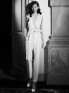 <p>Big-day jumpsuit, anyone? Wedding attire gets a modern edge in the latest series from Viktor Horsting and Rolf Snoeren (which also marks <a href="http://www.viktor-rolf.com/viktorrolf-mariage/" rel="nofollow noopener" target="_blank" data-ylk="slk:their bridal label;elm:context_link;itc:0;sec:content-canvas" class="link ">their bridal label</a>'s five-year anniversary). This tailored jumpsuit fits right into the film noir-inspired collection.</p>