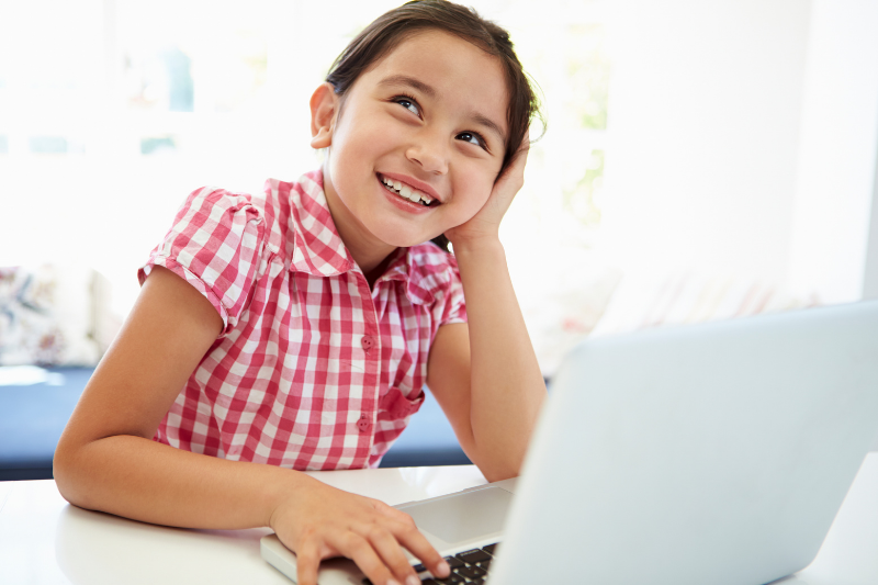 Child Using Laptop