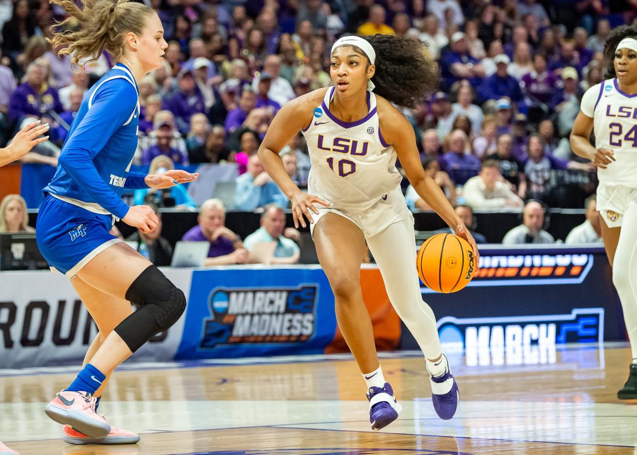 Angel Reese led the country in offensive rebounds this season.