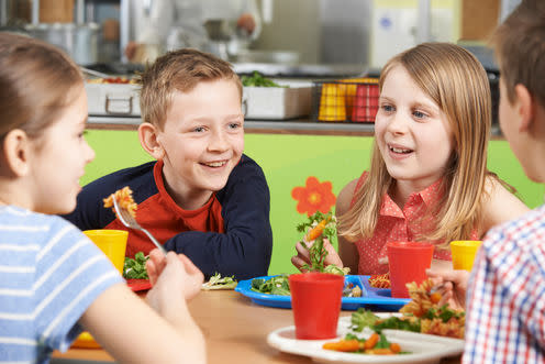 <span class="caption">Food for thought.</span> <span class="attribution"><a class="link " href="https://www.shutterstock.com/image-photo/group-pupils-sitting-table-school-cafeteria-268226171?src=IzjzKr3Lw5Hl-8FsniGC9Q-5-34" rel="nofollow noopener" target="_blank" data-ylk="slk:SpeedKingz/Shutterstock;elm:context_link;itc:0;sec:content-canvas">SpeedKingz/Shutterstock</a></span>