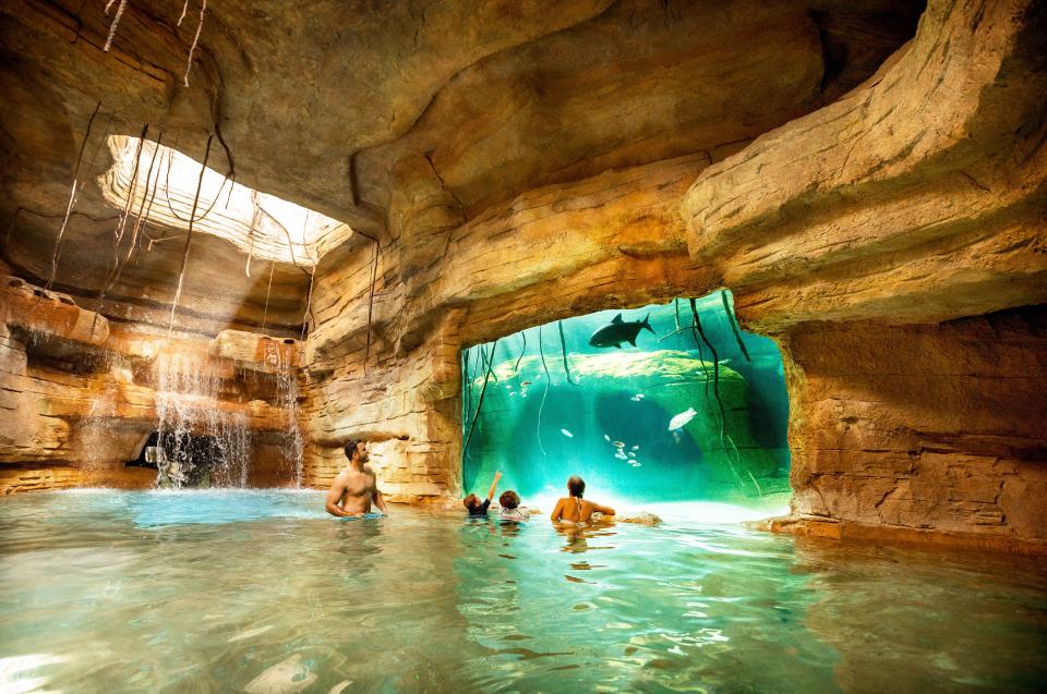 Inside a cave in Atlantis.