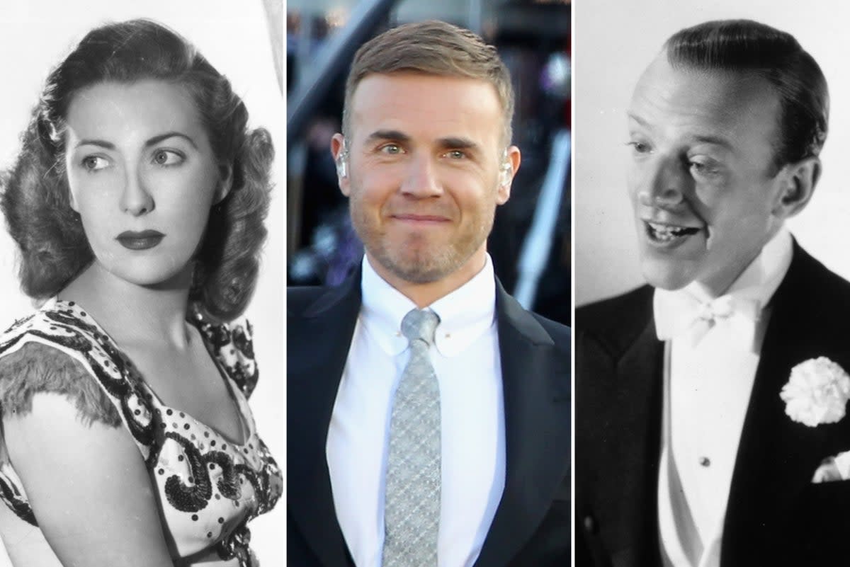 Special mentions: Dame Vera Lynn,  Gary Barlow and Fred Astaire are all included  (Getty Images)