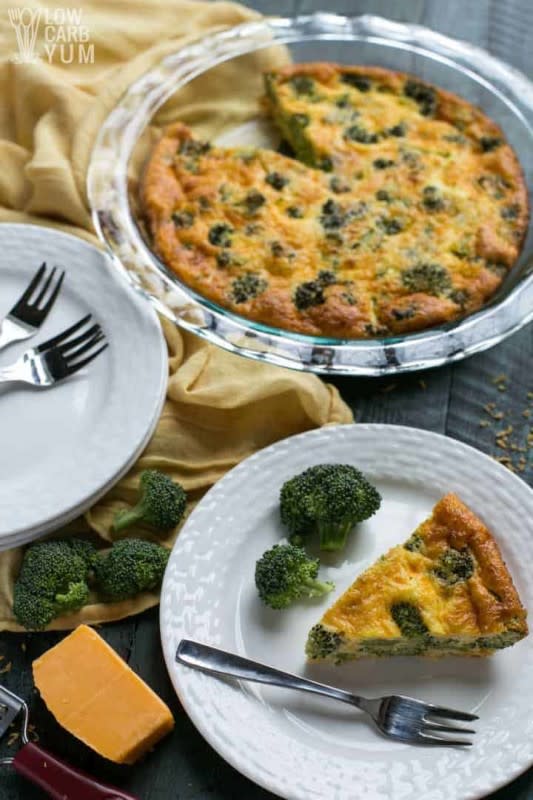 <p>Low Carb Yum</p><p>Love quiche but not all the empty calories? Try this no crust cheddar quiche with broccoli for the best of both worlds.</p><p><strong>Get the recipe:</strong><a href="https://lowcarbyum.com/crustless-broccoli-cheddar-quiche/" rel="nofollow noopener" target="_blank" data-ylk="slk:Healthy Crustless Broccoli Cheddar Quiche;elm:context_link;itc:0;sec:content-canvas" class="link "> <strong>Healthy Crustless Broccoli Cheddar Quiche</strong></a></p>