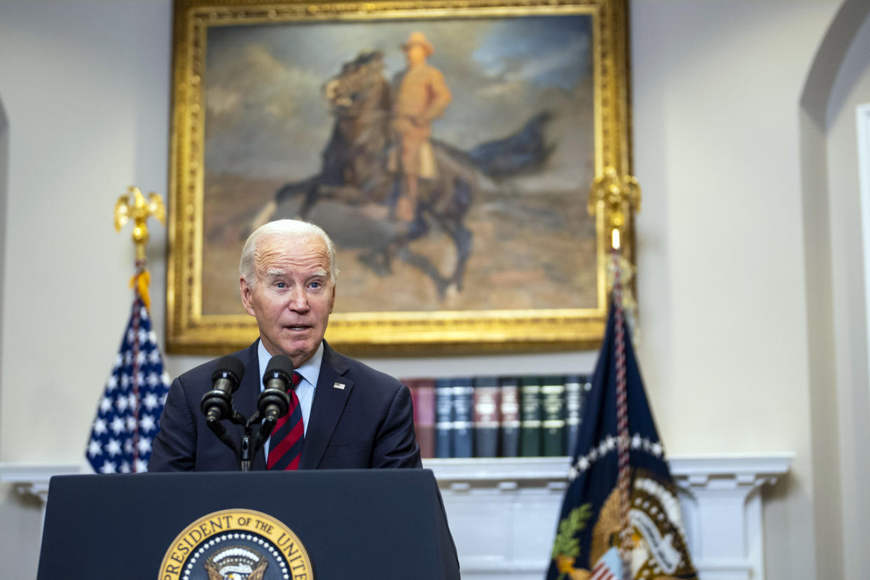 President Joe Biden is set to announce his second large-scale effort at student debt relief in a speech in Madison, Wis., on Monday, April 8, 2024 (Doug Mills/The New York Times)