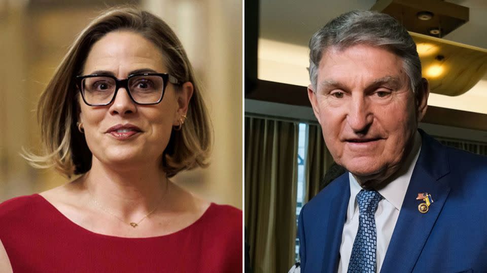 Both Sens. Kyrsten Sinema and Joe Manchin have said they are leaving the Senate. - Getty Images